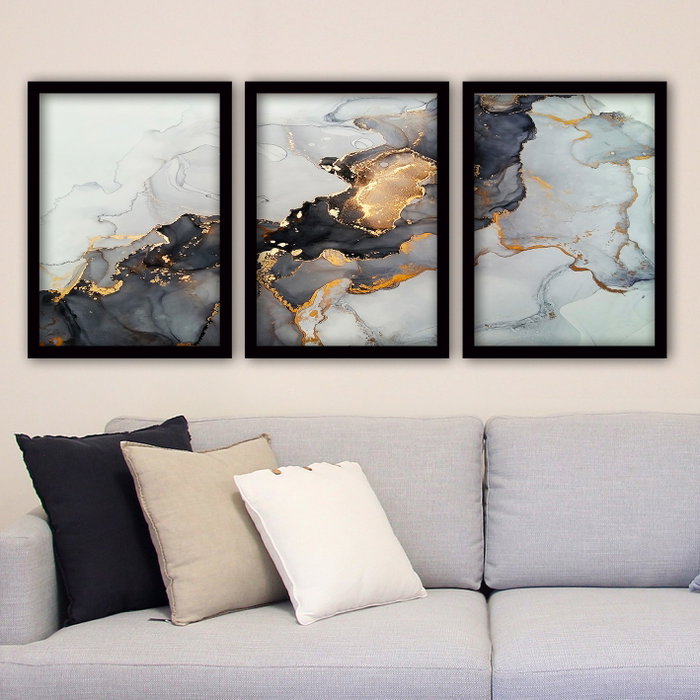 Wallity Cuadro Decorativo Enmarcado Desconocido (3 Piezas) Wallity Cuadro Decorativo Enmarcado Desconocido (3 Piezas)